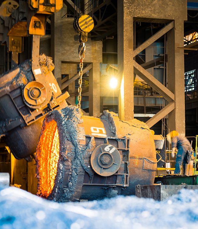 interior view of a steel factory,steel industry in city of China.